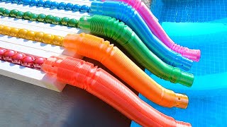 Marble Run Race ASMR Pop Tubes | Super Baloon Slide