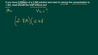 Dilution calculations (part 1)