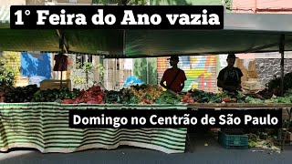 Domingão lindo no Centro de SP e feira vazia.