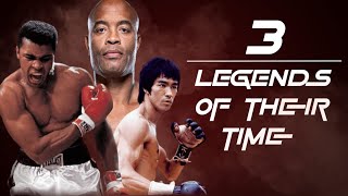 The Trio of Legends: Muhammad Ali, Bruce Lee, & Anderson Silva martial arts,muhammad ali#timejourney