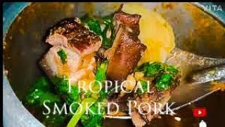 Tropical Smoked Pork Recipe | Mustard Greens (Laai Xaak) | Bambooshoot | Tropical Rainforest Recipe