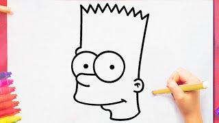 How to draw BART SIMPSON step by step