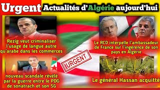 Vers des mesures imposant la langue arabe/ Le RCD, interpele l'ambassadeur de France/ général Hassan
