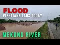 Flood at Mekong RiverSide // Vientiane Laos Today 14 Sept 2024 // Annasor Travels