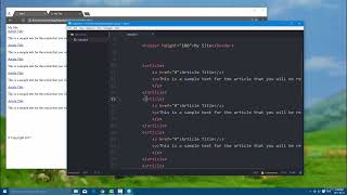 6. HTML elements - section, main, and article tags