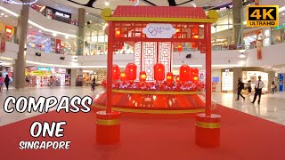 Compass One | Singapore Chinese New Year 春节 | Singapore Shopping Mall Tour | Jan 2022 [4K]