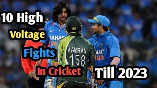 Top 10 High Voltage Fights 👿 In Cricket Ever 2023 | Cricket Fights | Sajjad Official #cricket #top10