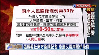 陸委會出手辦張經義 藍委砲轟獵巫行為－民視新聞