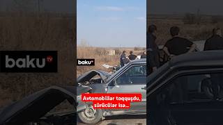 Avtomobillər toqquşdu, sürücülər isə... | Kürdəmirdə yol qəzası