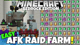 Minecraft Bedrock: EASY AFK RAID FARM! (Upgraded, V7) Pillager Outpost Farm! MCPE Xbox PC PS5
