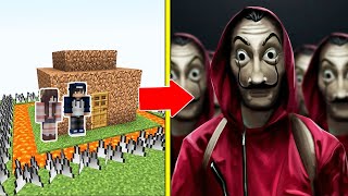 Siêu Trộm Money Heist Tấn Công Nhà Được Bảo Vệ Bởi bqThanh và Ốc Trong Minecraft