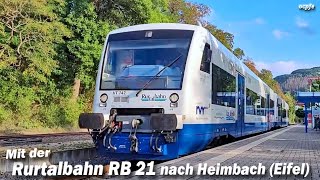 With the #Rurtalbahn in the Eifel: RB 21 from Düren to Heimbach