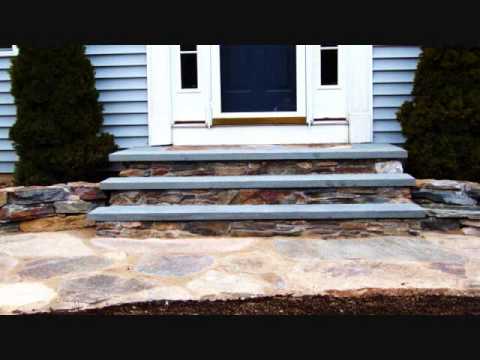 How to Build Fieldstone Steps with Bluestone Treads How to Build Fieldstone Steps with Bluestone Treads