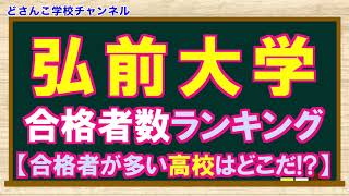 【合格者数ランキング2020】弘前大学 (青森)