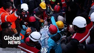 Turkey earthquake: Rescuers pull residents from rubble after 100s of hours amid mounting death toll