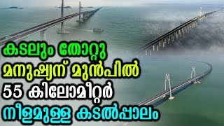 കടലും തോറ്റു മനുഷ്യന് മുൻപിൽ 55 കിലോമീറ്റർ നീളമുള്ള കടൽപ്പാലം | Biggest Bridge In The World