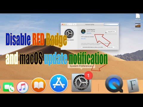 How to disable macOS update notification and Red badge