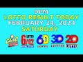 9pm Lotto Result Today February 24 2024 (Saturday)