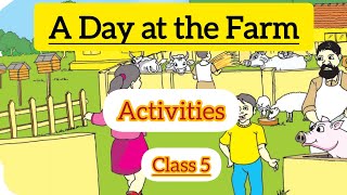 Class 5 English A Day at the Farm Activities l English SCERT