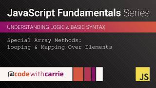 Special Array Methods: Looping and Mapping Over Elements | JavaScript Fundamentals Series