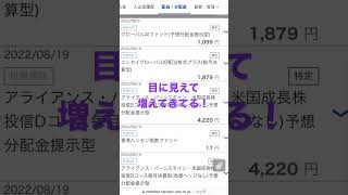 〜更に手取り上昇中？〜　20代会社員　2022年8月　配当分配金　#投資信託 #毎月分配型 #高配当 #米国株 #暴落