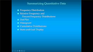Chapter 2: A quantitative data summary
