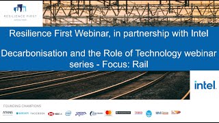 Rail - Decarbonisation and the Role of Technology webinar series - 9 March 2021