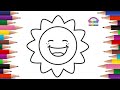 How to draw sun drawing easy step by step | sun drawing and coloring tutorials @Izamnaart1