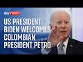 US President Joe Biden welcomes the President of Colombia, Gustavo Petro