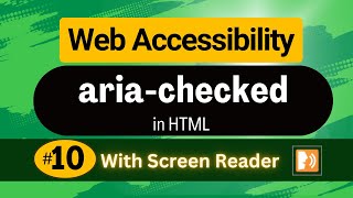 Aria-checked attribute in HTML | HTML for Web Accessibility