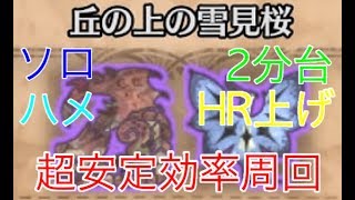 MHW HR上げ 丘の上の雪見桜 2分台 超安定効率周回 ソロ ハメ ヘビィ