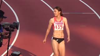 日本陸上競技選手権 女子200m 決勝 2016年6月26日 ／ 福島千里 22秒88 日本新記録