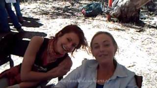 MCLEOD'S DAUGHTERS BEHIND THE SCENES Abi, Simmone, and the cast love Reg!