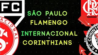 Chamada da última rodada do Brasileirão 2020 com São Paulo x Flamengo e Internacional x Corinthians
