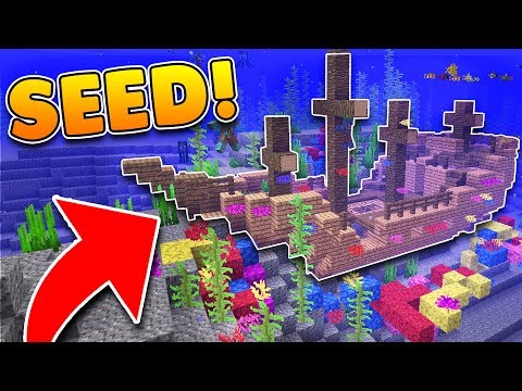 SHIPWRECK AT SPAWN SEED in Minecraft! (Pocket Edition, Xbox, PC) SHIPWRECK AT SPAWN SEED in Minecraft! (Pocket Edition, Xbox, PC)