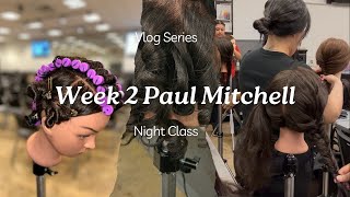 Week 2 Paul Mitchell Night Class #cosmetology #vlog #series