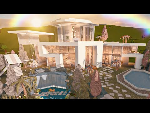 Bloxburg: Mansion Blush House Collab With @Daniellerys - YouTube