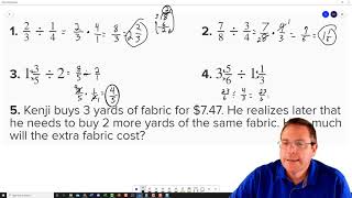 1-1 Unit Rates Involving Ratios of Fractions (Part 1)