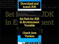 Download and Install JDK | Set Path for JDK in Environment Variables | Check Java Version in CMD