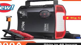 UTRAI 4 In 1 2000A Jump Starter Power Bank 16000mAh 150PSI Air Compressor Tire Pump Portab