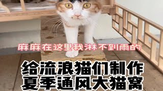 给小流浪猫们制作夏季通风大猫窝