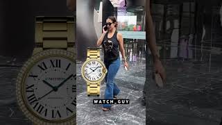 Malaika Arora with 39 lakhs with Cartier ballon be blu #watchenthusiast #rolex #luxury #malaikaarora