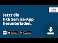 hkk service app eau bescheinigung