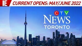 CFTO / CTV News Toronto - Current Opens: May & June 2022
