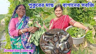 পুঁই মিটুলি দিয়ে চিংড়ি পুকুরের সেরা কৈ মাছ দিয়ে বাগানের টাটকা সবজি রান্না খাওয়া!