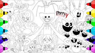 Poppy Playtime Chapter 4 New Coloring Pages | How To COLOR ALL MONSTERS and BOSSES from All Chapters