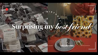 surprise my best friend with me 🥳 + shopping, wrapping, decorating