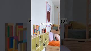 Ultimate ikea kura bunk bed hack with ample Montessori storage and a studio huske wipeable playmat