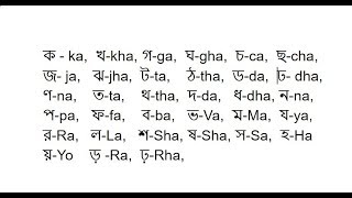 Learn Bengali Alphabet - Consonants Reading \u0026 Writing Through English