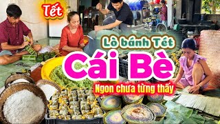 1147. Tiền Giang - Cách gói và nấu bánh Tét miền Tây tại lò bánh ngon nhất Cái Bè chuẩn bị đón Tết